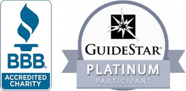 BBB Accredited Charity and Guidestar Platinum Participant